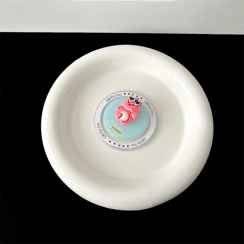 Cartoon Cute Little Raccoon Cat Magnetic Suction Phone Airbag Holder Back Sticker Extendable Fun Rotating Decompression Desktop