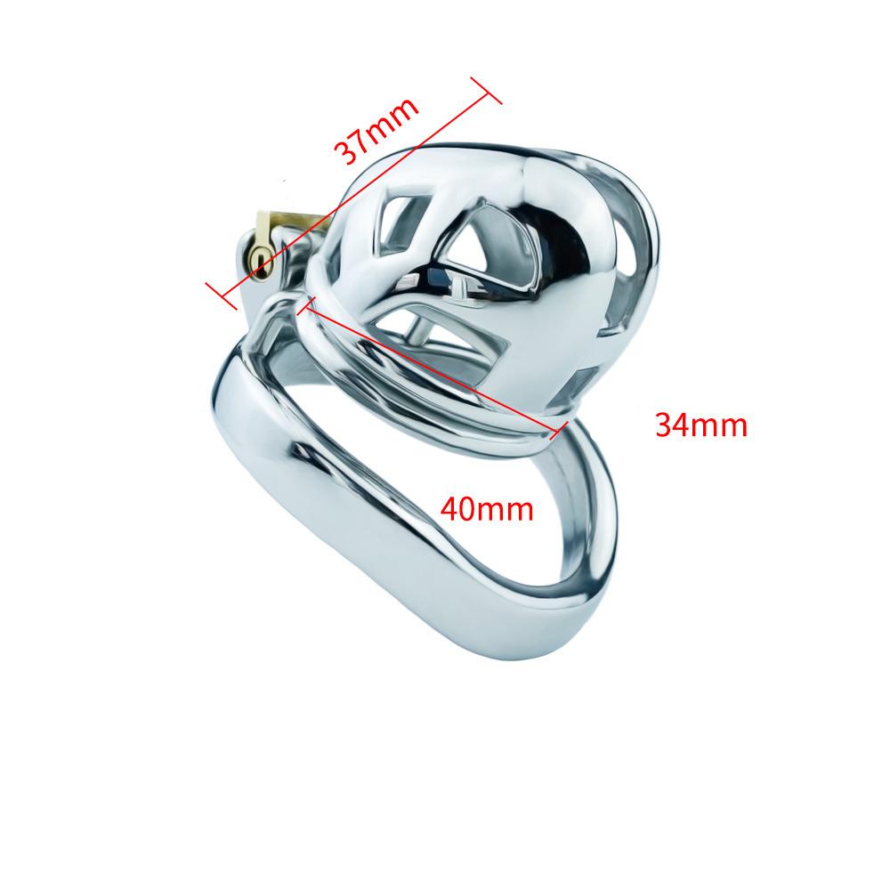 Männer Kurze CB Lock Penis Käfig Cock Lock Edelstahl Keuschheit Lock Sex Spielzeug Femdom BDSM Slave Cock Ring Ball stretcher