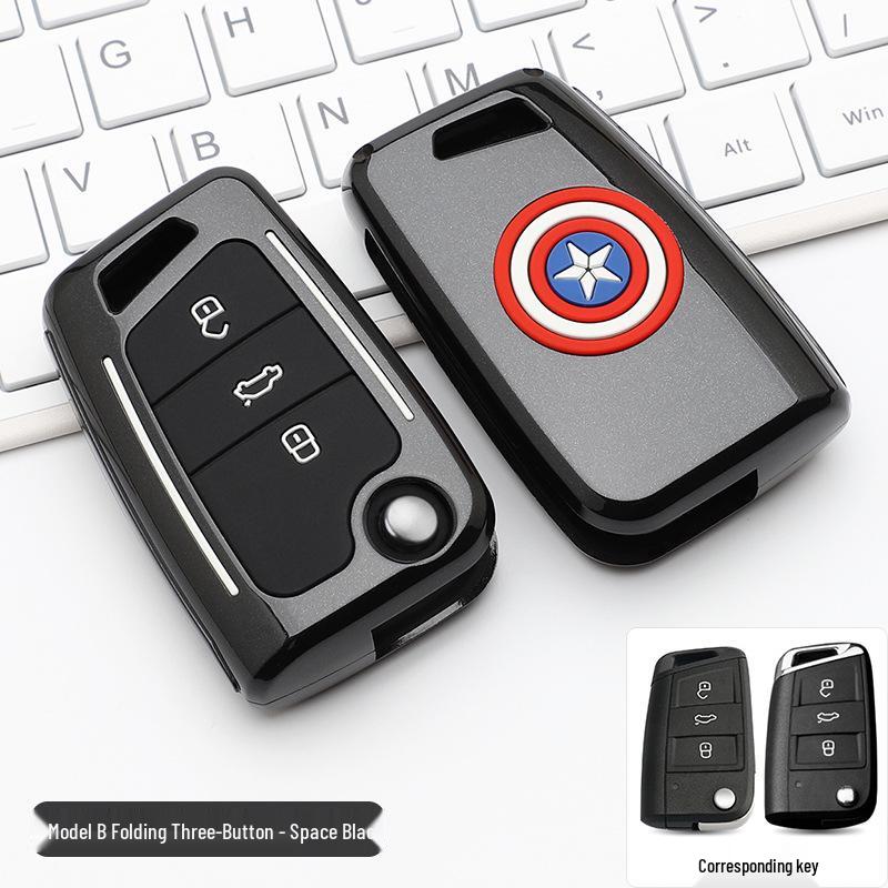 Volkswagen Key Case: Stylish Design with Buckle & Personalized Decoration