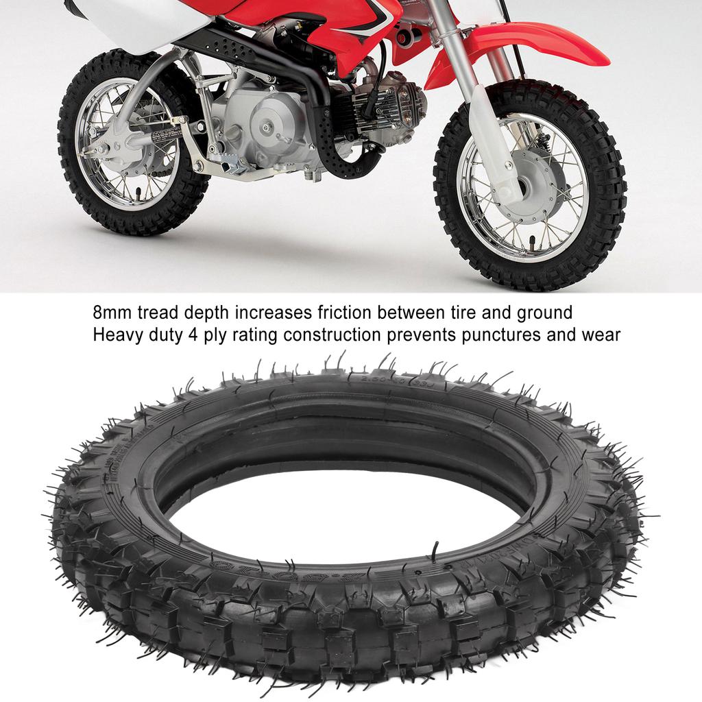 2,50x10 Zoll Reifenschlauch-Set mit TR13 geradem Ventilschaft für 50cc 70cc 90cc 110cc Mini Cross Pitbike