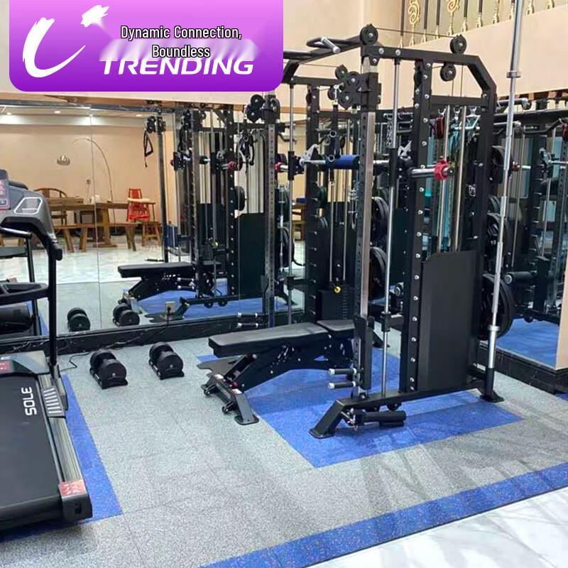 Gym Shock-Absorbing Rubber Flooring Tiles