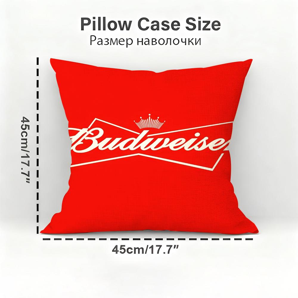 Hot B-Budweisers Cushion Cover Home & Car Multi-Scene Pillow Cover - Reversible, Soft & Durable For Daily Use