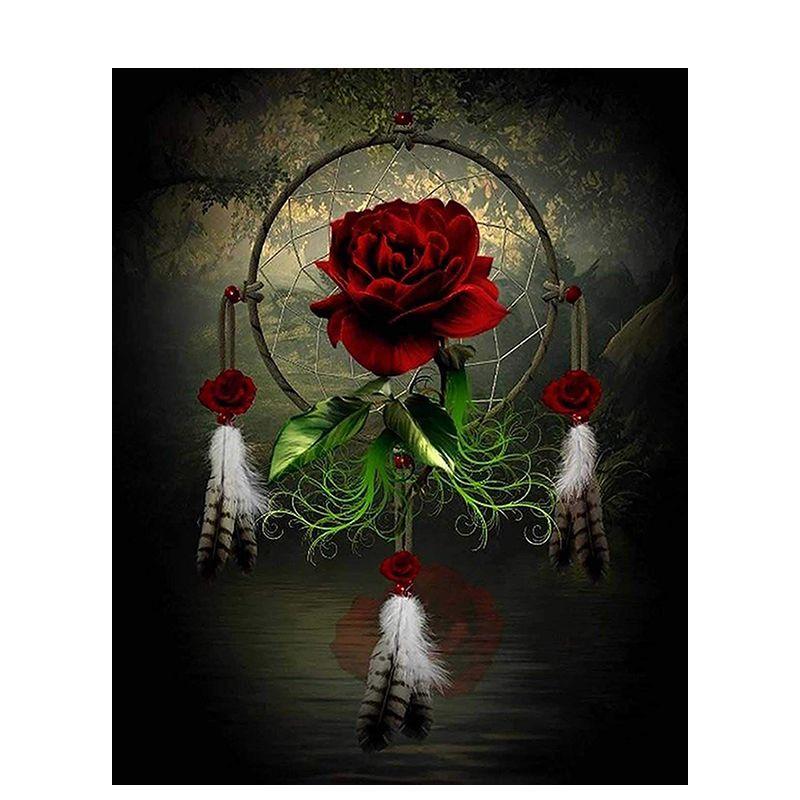 

Городской пейзаж 5d Алмазная картина Полная дрель Круглая вышивка Роза Цветок Домашний декор Алмазное искусство Full Round 20x25CM