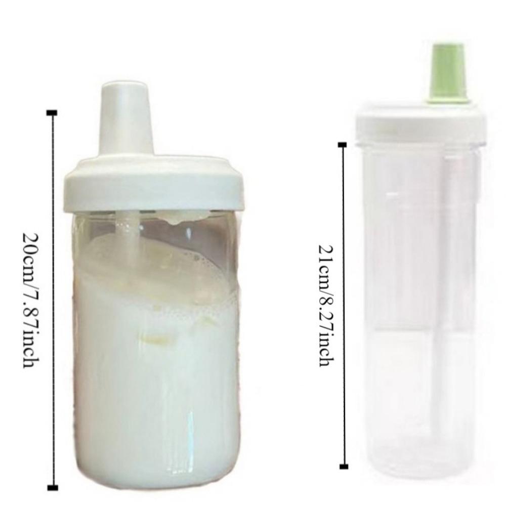 Transparent Milk Plastic Cup 500/850ml Large Capacity Water Bottle Water Straw Bottles  Juice