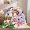 Cardcaptor Sakura Awesome Print Flannel Blanket, Cartoon Characters for Bed, Cozy Home Decor for Sofa, Travel Throw_LIAN