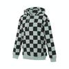 Hooded Sports Checkerboard Design Long Sleeve Sweatshirt Women Sweatshirt Green Black VN000GQVCRC