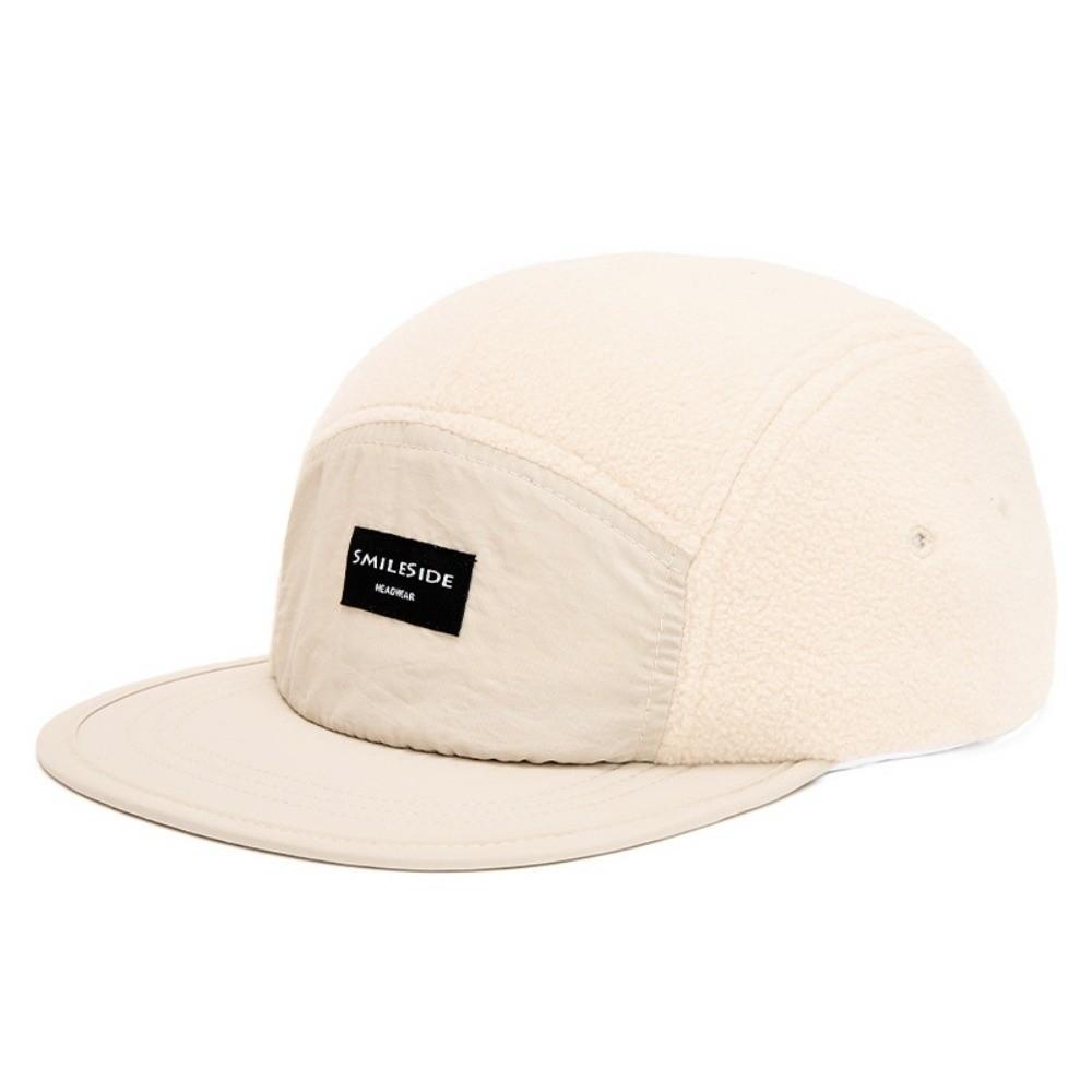 5 Panel Baseball Caps Polar Fleece Camp Cap New Polar Fleece Flat Brim Hat Unisex