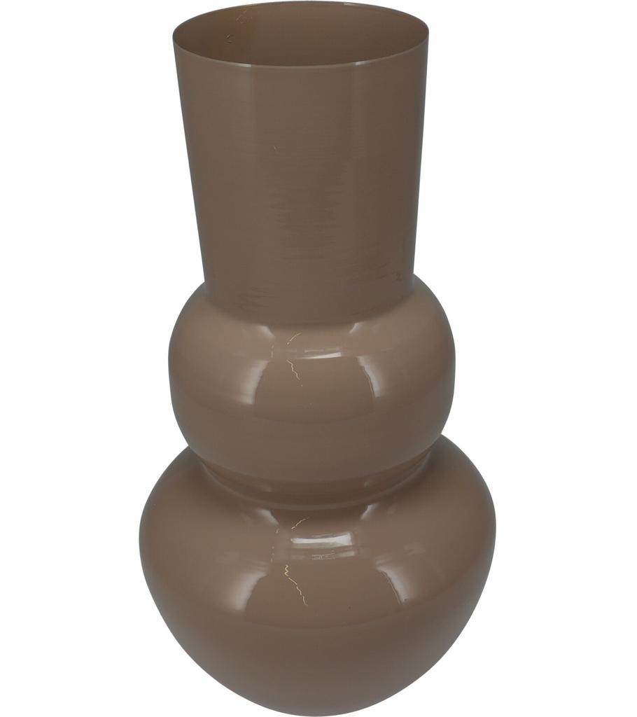 Wazon dekoracyjny ceramiczny ozdobny brązowy 16x50cm