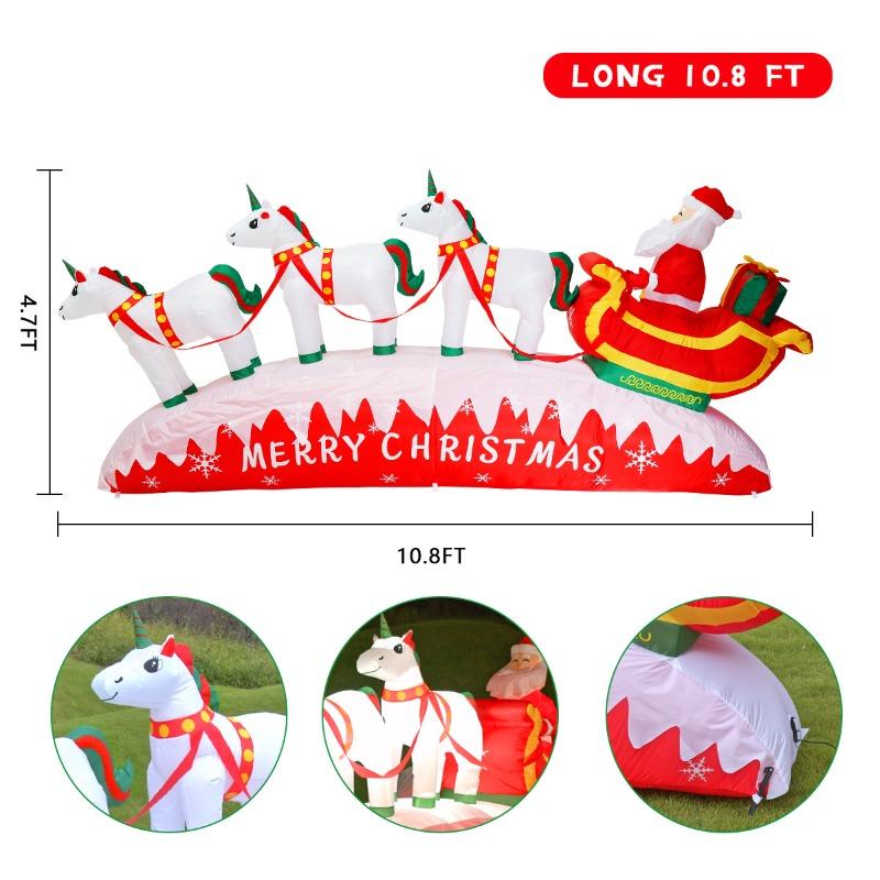 3 Inflatable Christmas Decorations Outdoor Garden Courtyard Decoration Large Snowman Santa Claus Christmas Tree Inflatable Toys