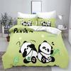 Süßes Cartoon-Panda-Bettwäscheset Bettbezug Kissenbezug Bettwäscheset Erwachsener Junge Mädchen Schlafzimmerdekoration Kindergeschenk Einzel Doppel Große Größe