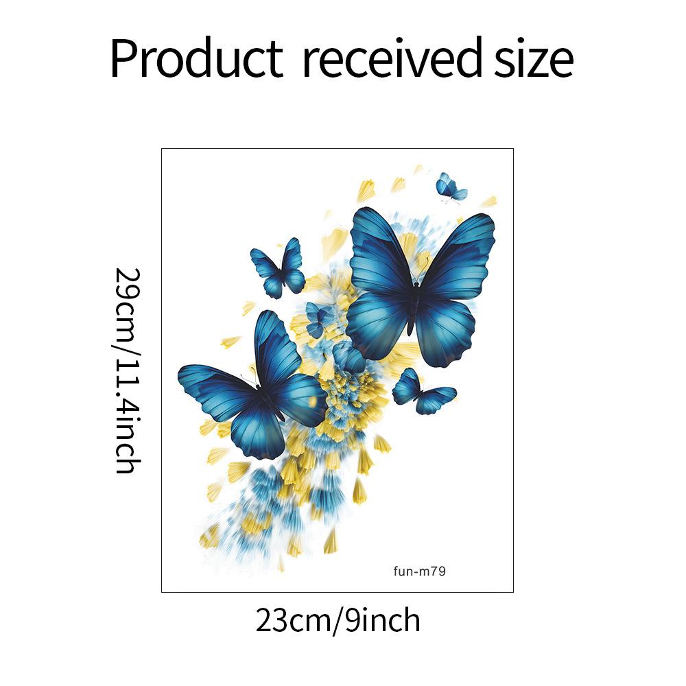 

Наклейка на стену для туалета Dream Blue Butterfly с ванной комнатой и украшением дома 23*29CM/fun-m79