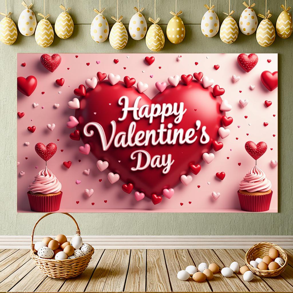 Decorative Banner Decoration Backdrop For Gatherings Valentine's Day Events Party