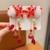Flower Children Red Hairpin Tassel Ancient Style Hairpin Lovely Hanfu Hairpin  Girls