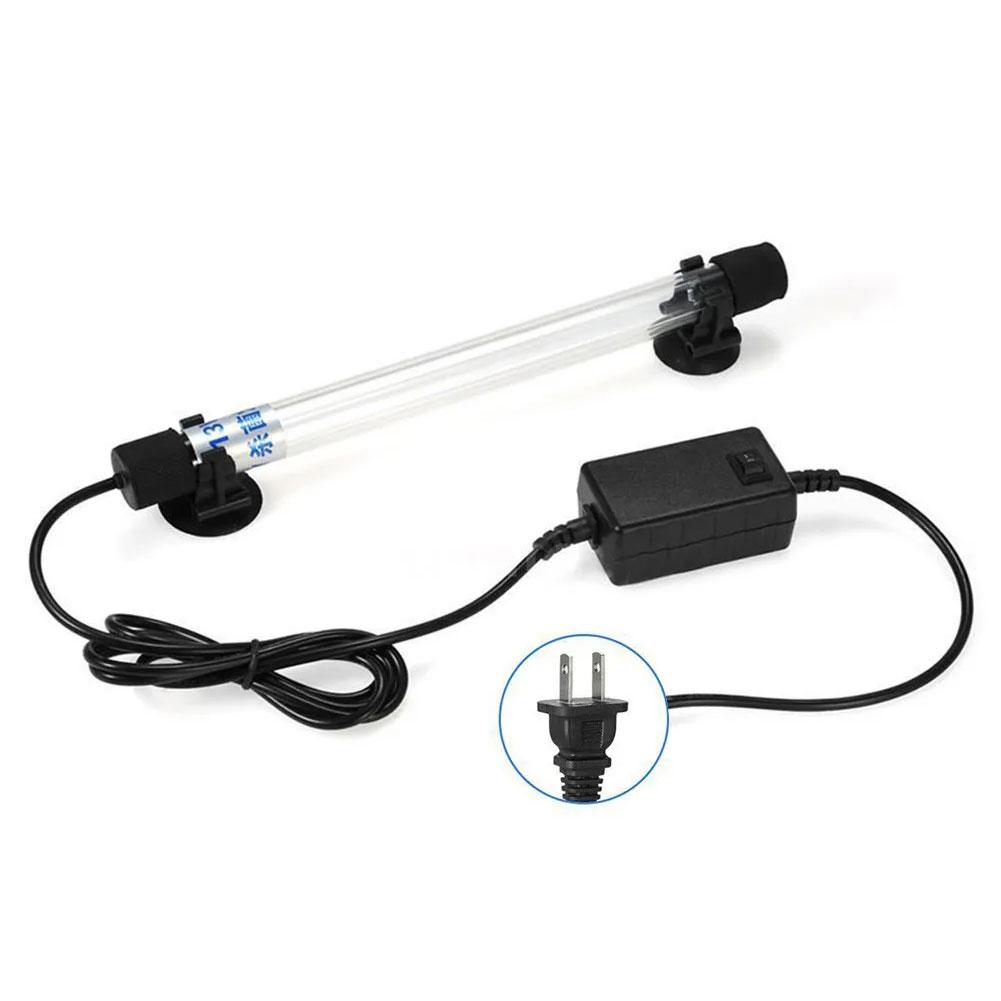 Fish Tank UV Light Sterilization Lamp Submersible Ultraviolet Sterilizer Water For Aquarium Dis D2Y9