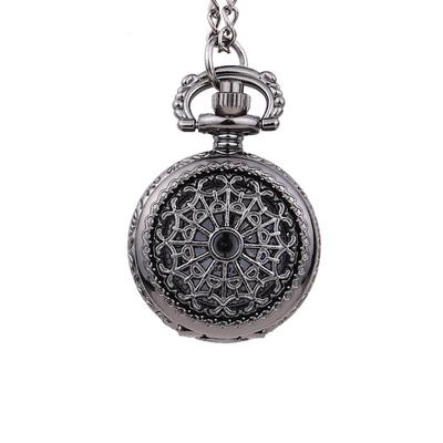 (Projector)Vintage Round Dial Quartz Small Pocket Watch Classical Roman Scale Pocket Watch