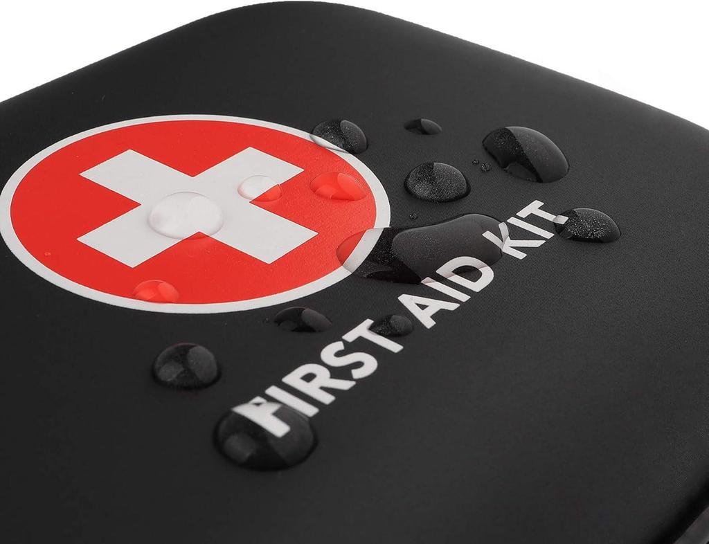 Portable PU Leather First Aid Kit - Multifunctional Zipper Medical Bag for Outdoor and Household Use