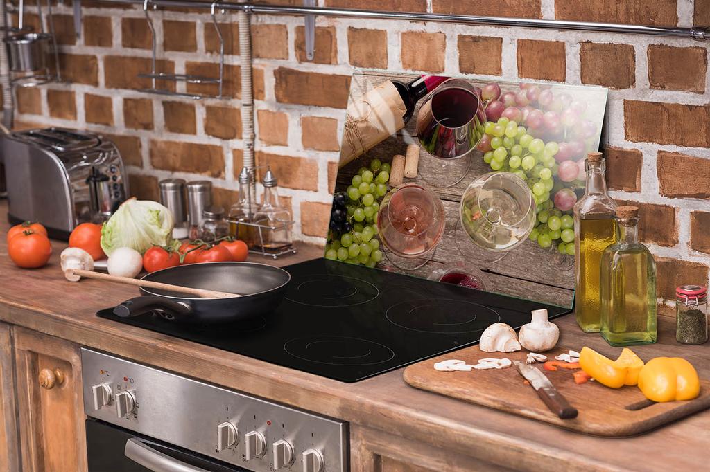 SZKLANA PŁYTA OCHRONNA NA KUCHENKĘ 70x52 WINO