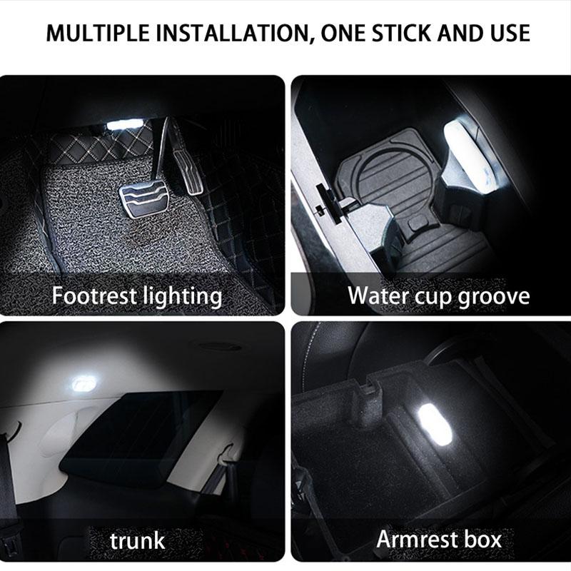 Rechargeable Magnetic Touch Light Hand Car Roof Magnets Ceiling Lamp Indoor Car Night Reading Lights Colorful Car Interior Lamp