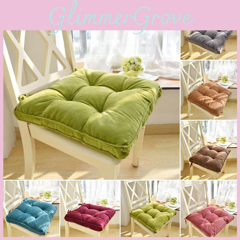 Soft And Resilient Square Chair Cushion Pad Available In Seven Vibrant Colors