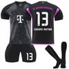 2324 Bayern-Munich Away Football Jerseys Children's Football Training Suit Set