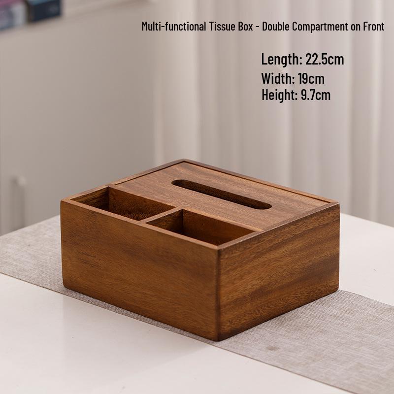 Solid Wood Tissue Box for Home, Hotel, or Office - Creative Pull-out Design for Dining or Living Room.