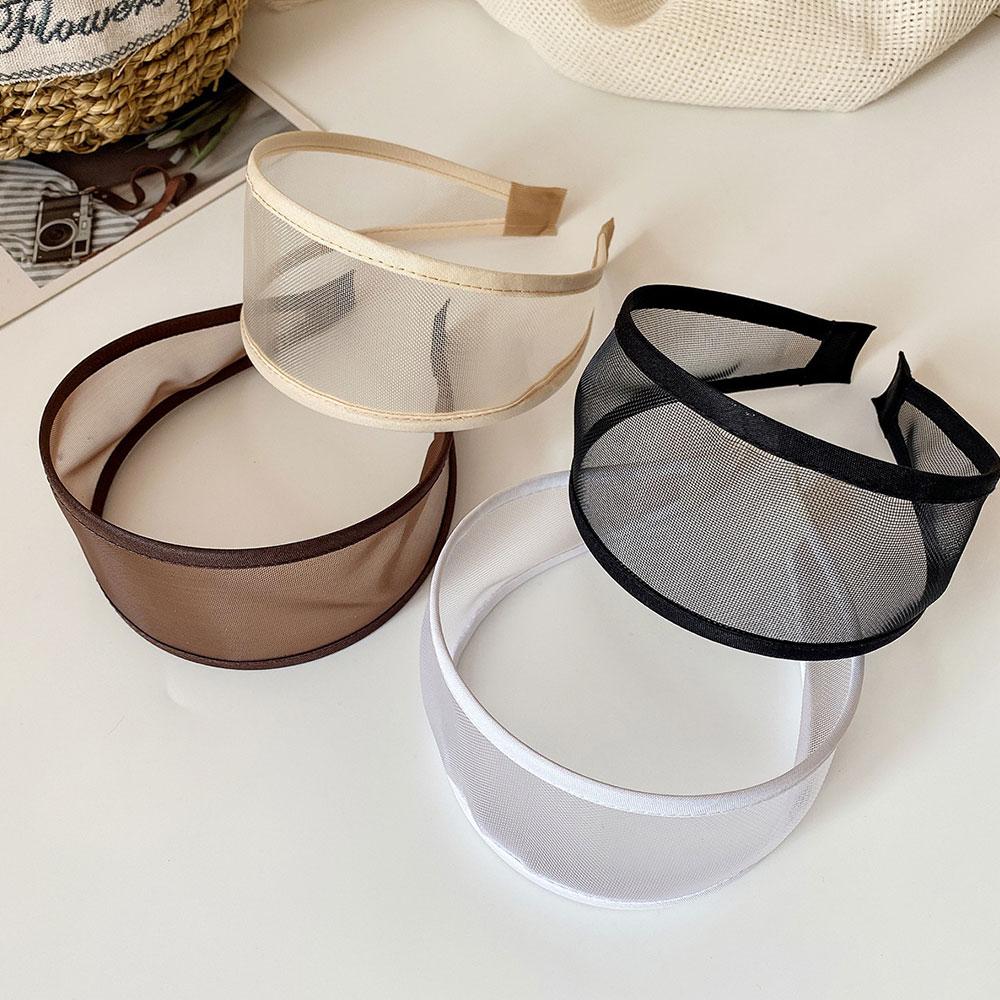 Non-Slip Mesh Headband Headwear Hollow Out Breathable Hair Band Women's Wide Side Hair Hoop Fashion Simple All-match Hairbands
