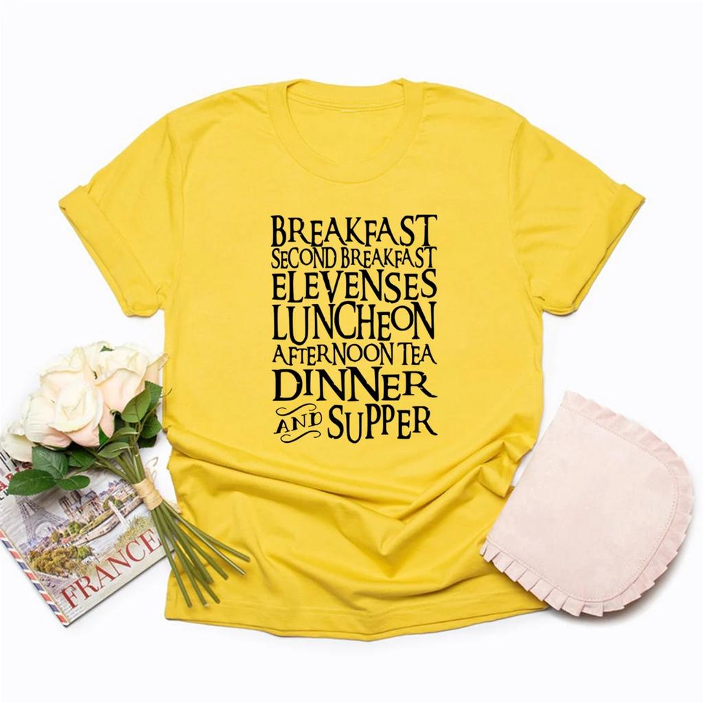 Second Breakfast Shirts Rings of Movie Power T-Shirt Men Women Short Sleeve T-shirts Book Lover Gift Vintage Graphic T Shirts