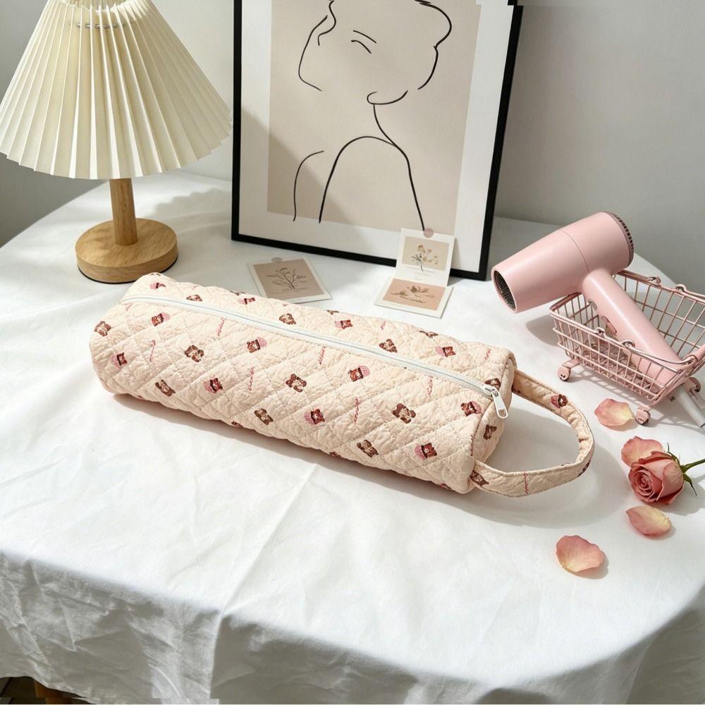 Quilting Cotton Hair Dryer Storage Bag Soft Hair Air Wrap Dryer Case Home Storage
