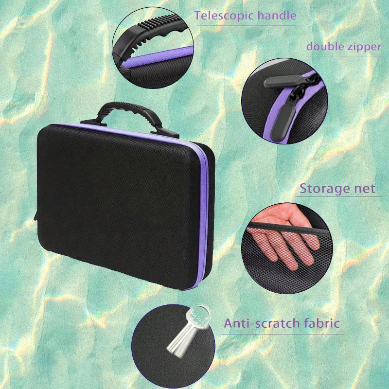 60-slot Large Portable Kit with Detachable Sponge Carry-on Makeup Bag Suitable for Travel Storage Is Very Suitable for Organizing and Carrying