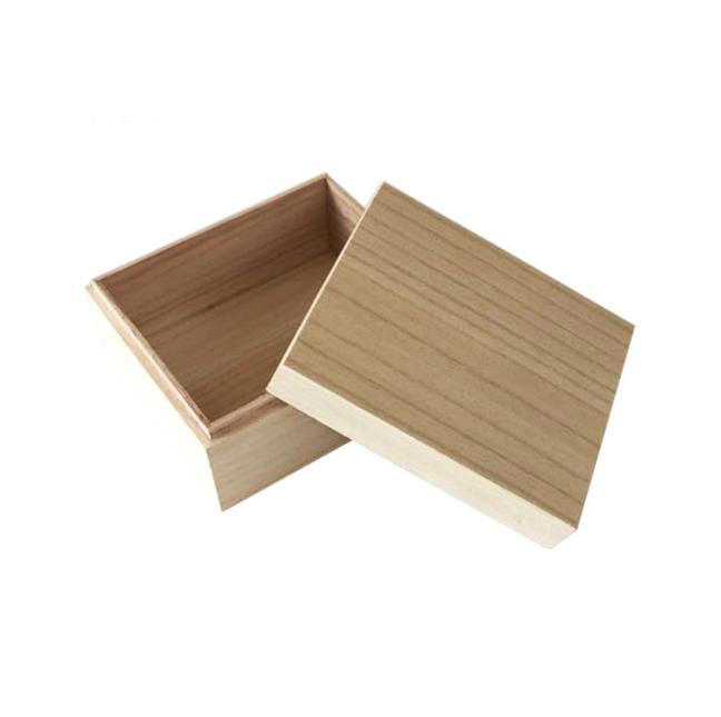 Small Natural Wood Rectangle Storage Boxes with Laser Engraved Logo for Jewelry Gift Packaging Storage