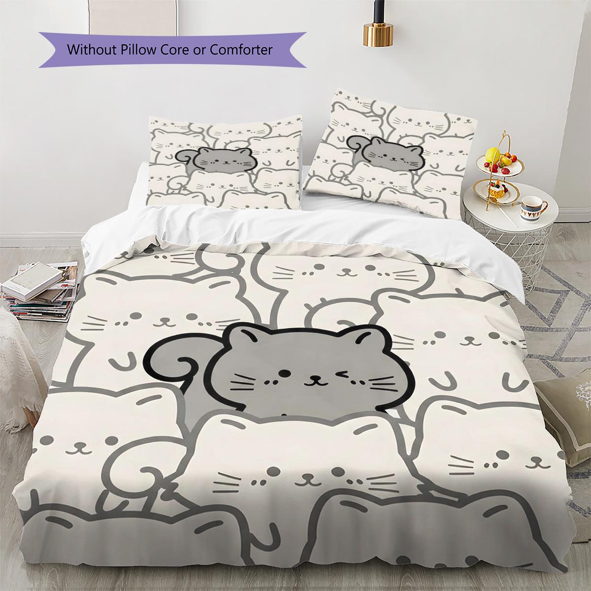 

Gray squirrel Pattern Bedding Quilt Set Quilt Cover Pillowcase Home Decoration Birthday Gift (1 * duvet cover + 2 * pillowcase, without core) 135x200cm