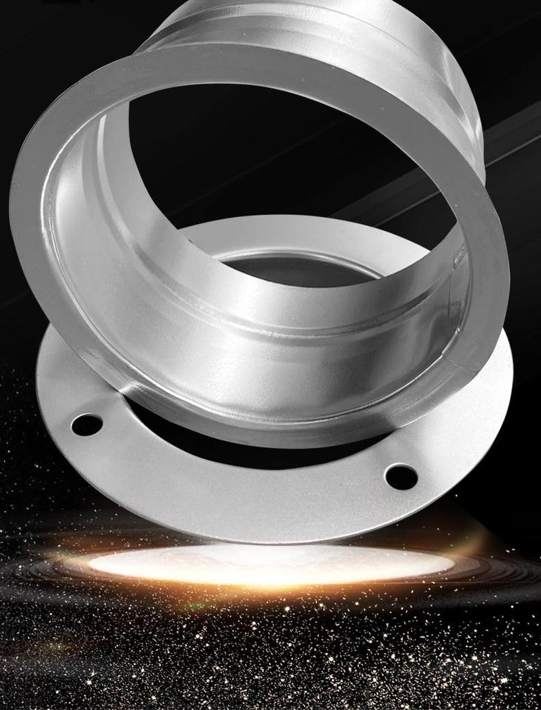 Galvanized Round Axial Fan Hose Connector: Smoke Exhaust Duct Flange Interface