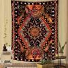 VIKAMA Vintage Bohemian Sun Tapestry Ethnic Patterned Backdrop Living Room Bedroom Personalised Wall Hanging
