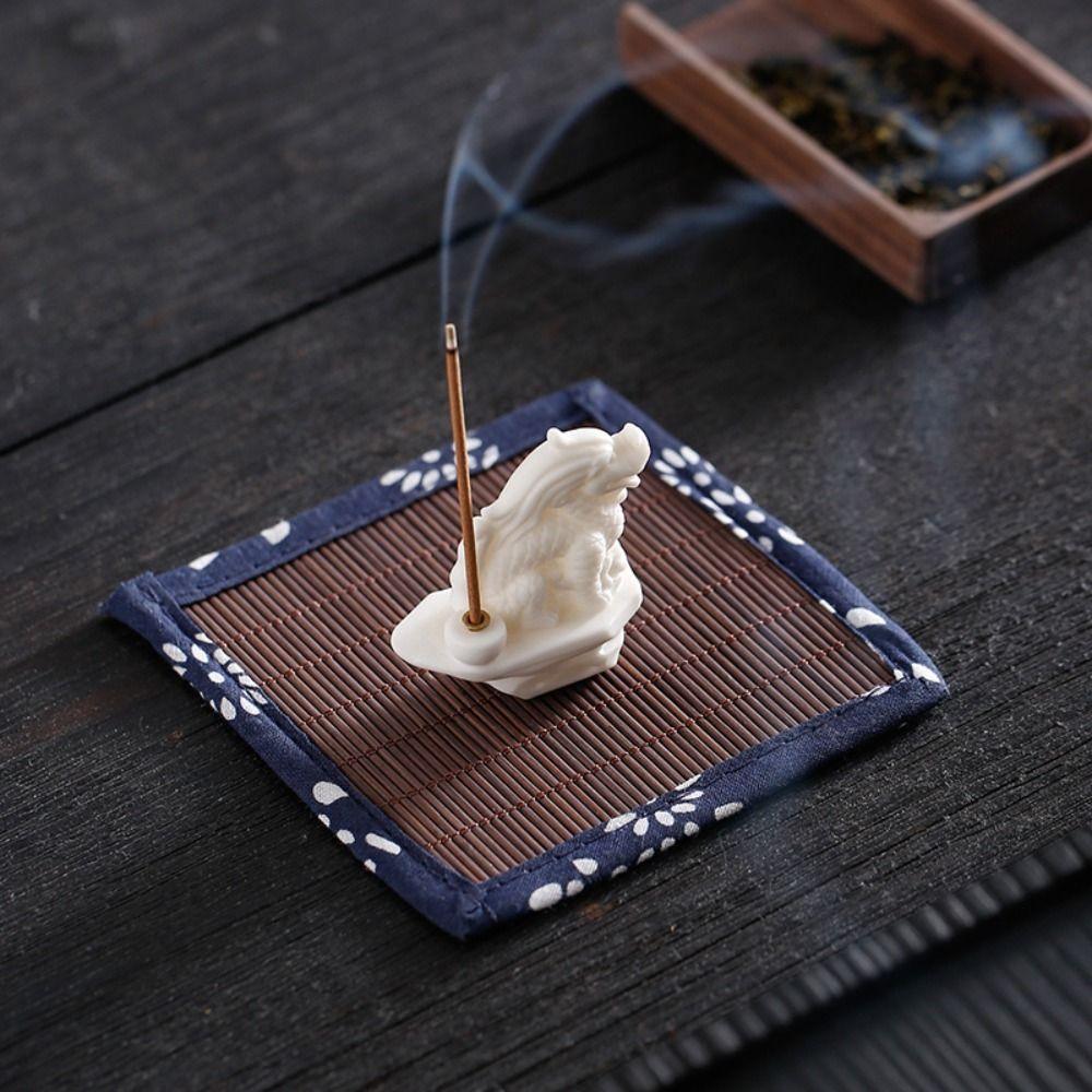 4PCS Square Tea Mat Bamboo Mug Pads Placemat Table Mat  Kitchen