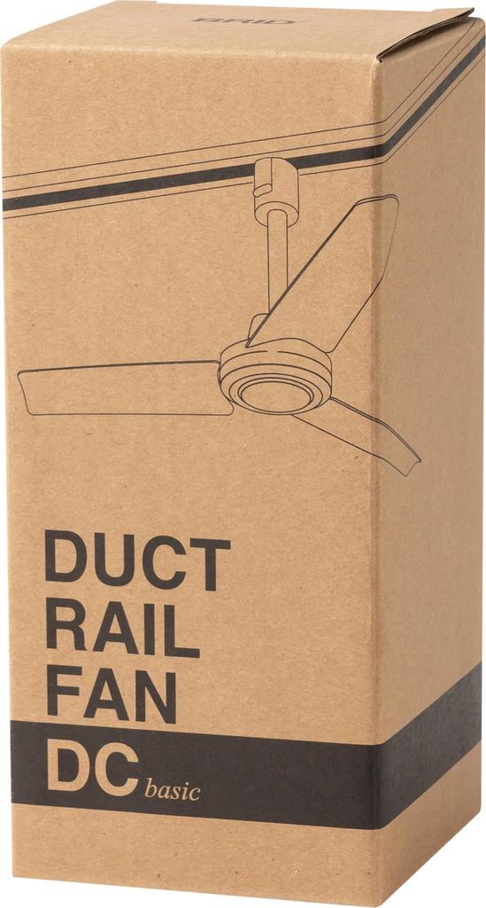 [BRID Exclusive 6-Month Extended Warranty] 003389 Duct Rail Fan DC Basic 40 WH Duct Rail Fan Basic 40 with Remote Control, Air Circulation, Compact,