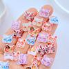 50Pcs New Cute Resin 10mm Mini Mask Series Flat BackFit Phone Manicure Deco Anicure Embellishments For Hair Bows Accessories