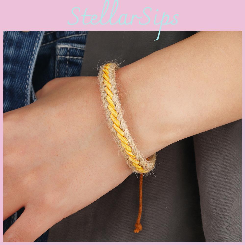 Vintage-inspired Leather Braided Bracelet Bohemian Ethnic Fashion Set Of 7