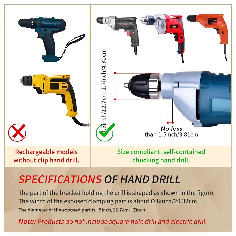 Square Hole Drilling Fixed Bracket Woodworking Tenoning Machine Bracket To Hand Electric Drill Attachment Accessories