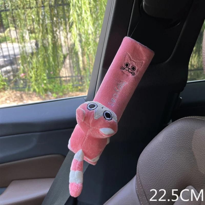 Adorable Personalized Cartoon Animal Car Seatbelt Cover Prevent Strangulation Automotive Interior Auto Shoulder Strap Protector Pad