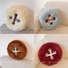 Plush Bunny Fur Throw Pillow For Couch Nap Support Decorative Home Accessory
