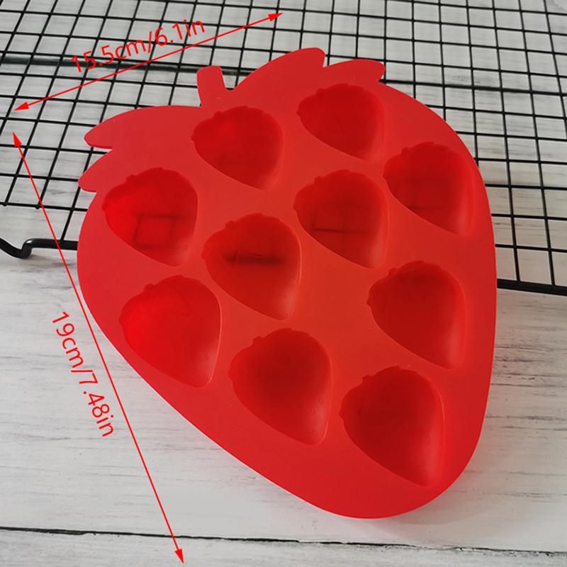 Strawberry Ice Cube Tray Strawberry Silicone Moulds For Chocolate Candy Cake Cupcake Soap Baking Jello Cookie Wax Crayon Melts