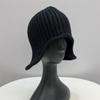 Casual Versatile Winter Knitted Hat Ear Protection Warm Overhead Cap Solid Color Coldproof Earflap Hat for Women
