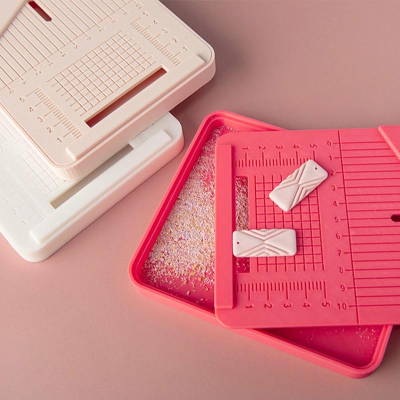 Steckerstift-Einbettungswerkzeug für Polymer Clay Ohrring-Gitterabdeckung Ohrring-Bohrständer Tonformen Pla Führungslöcher-Maker mit Staubbox