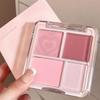 Kappale Korean Four-Color Blush & Highlight Palette - Matte Contouring Cosmetics