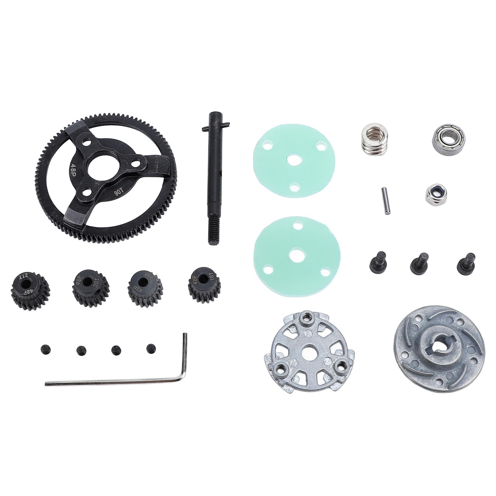 

RC Car Gear Set Professional Spur Gear Upgrade Set 90T Large Gear with 18T 19T 20T 21T Motor Pinion