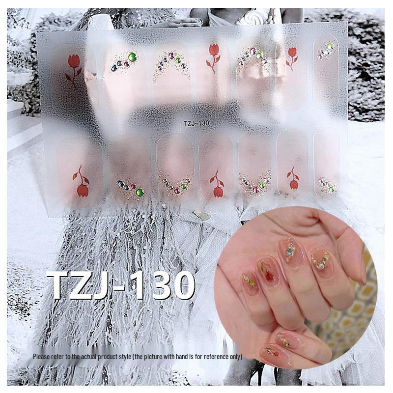 5D Gradient Retro Wearable Nail Art Stickers with Removable Adhesive