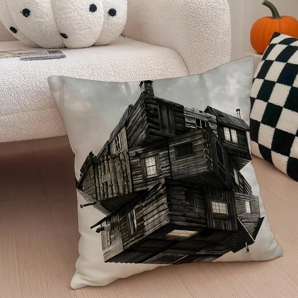 bloodcurdling TThe Cabin in the Woods Cushion Cover Throw Pillow Cover Hidden Button Durable Polyester Chair Cushion