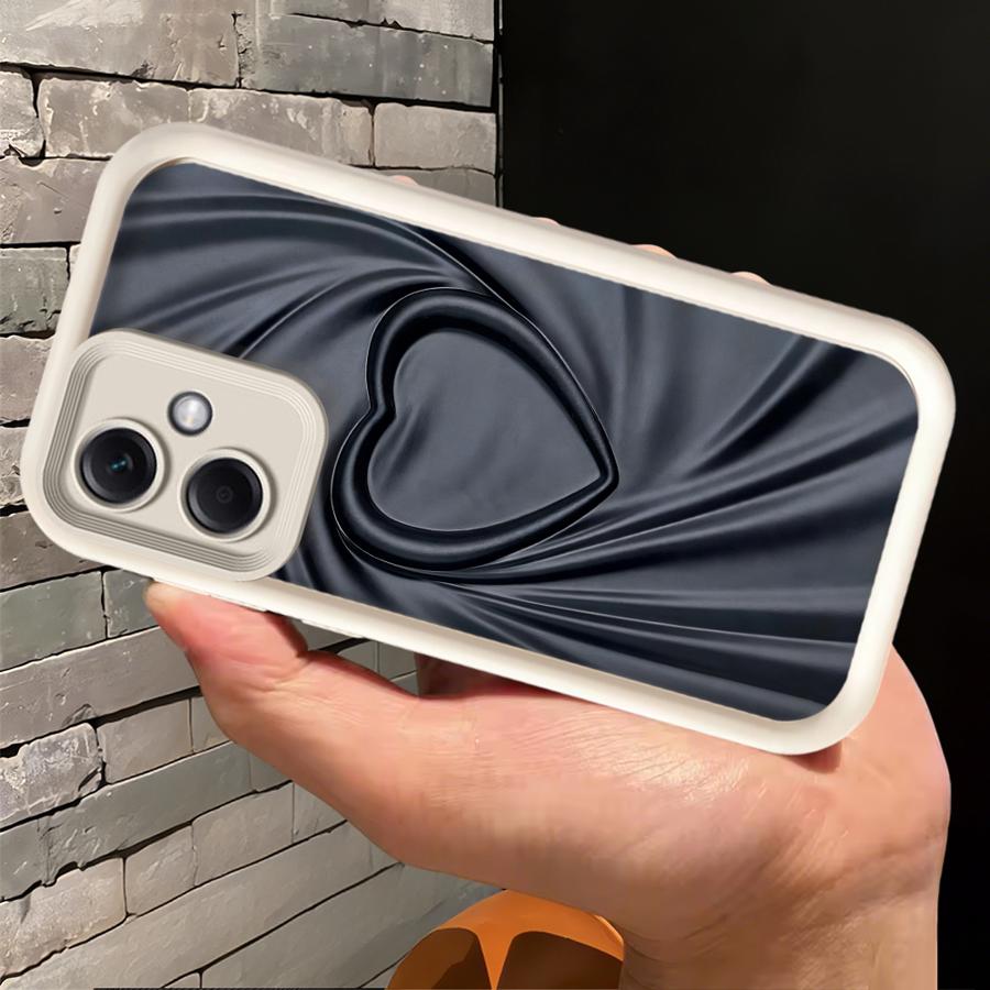 Phone Cover Case for Xiaomi Poco F8 X3 Pro C61 X3 NFC C51 C50 Black White Simple Heart