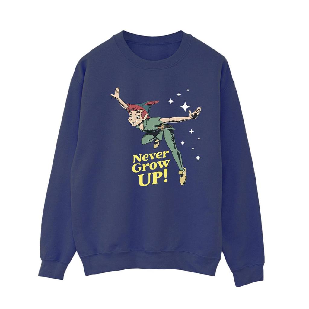 Disney Womens/Ladies Peter Pan Never Grow Up Sweatshirt