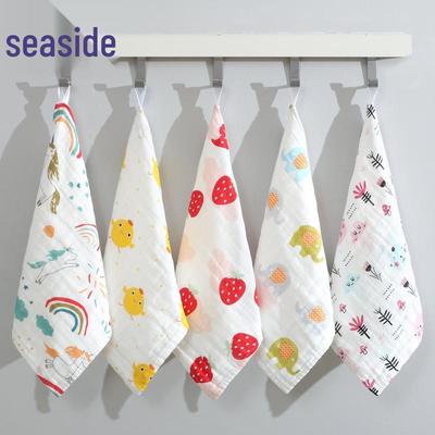 Šestivrstvá gázová osuška z čisté bavlny pro miminko a bryndáček na slintání - Kvalita třídy A, dětská tištěná žínka.